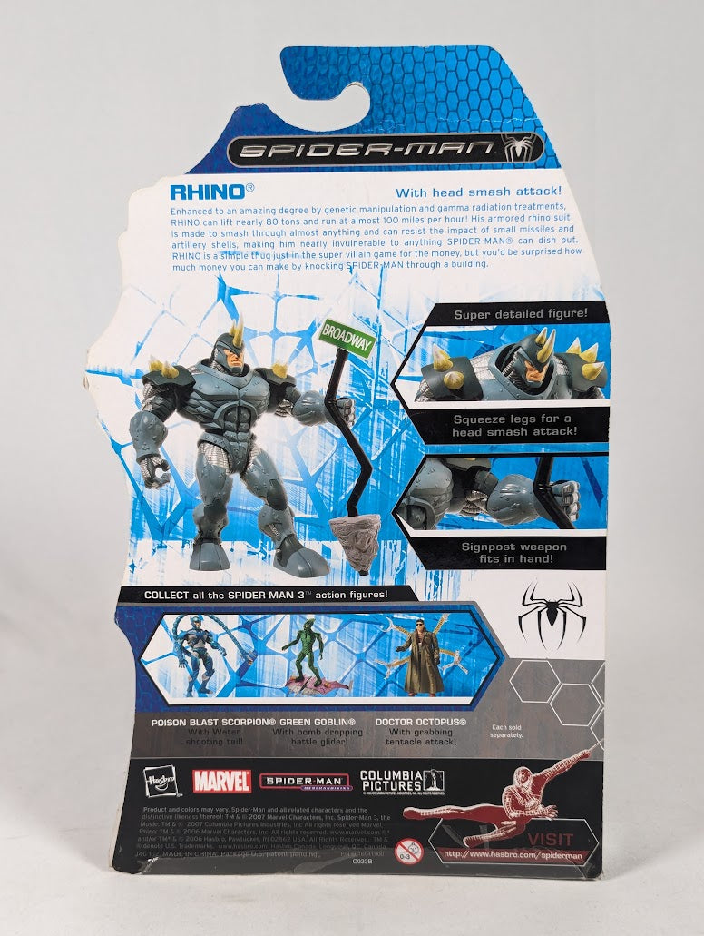 Marvel Spider-Man 3 Rhino Head Smash Action 2007 Hasbro Action Figure