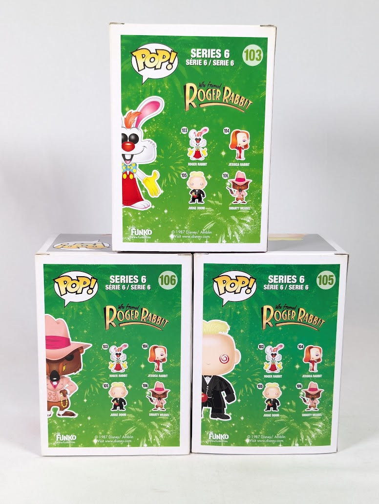 Disney Who Framed Roger Rabbit Bundle of 3 Funko Pop! Vinyl Figures