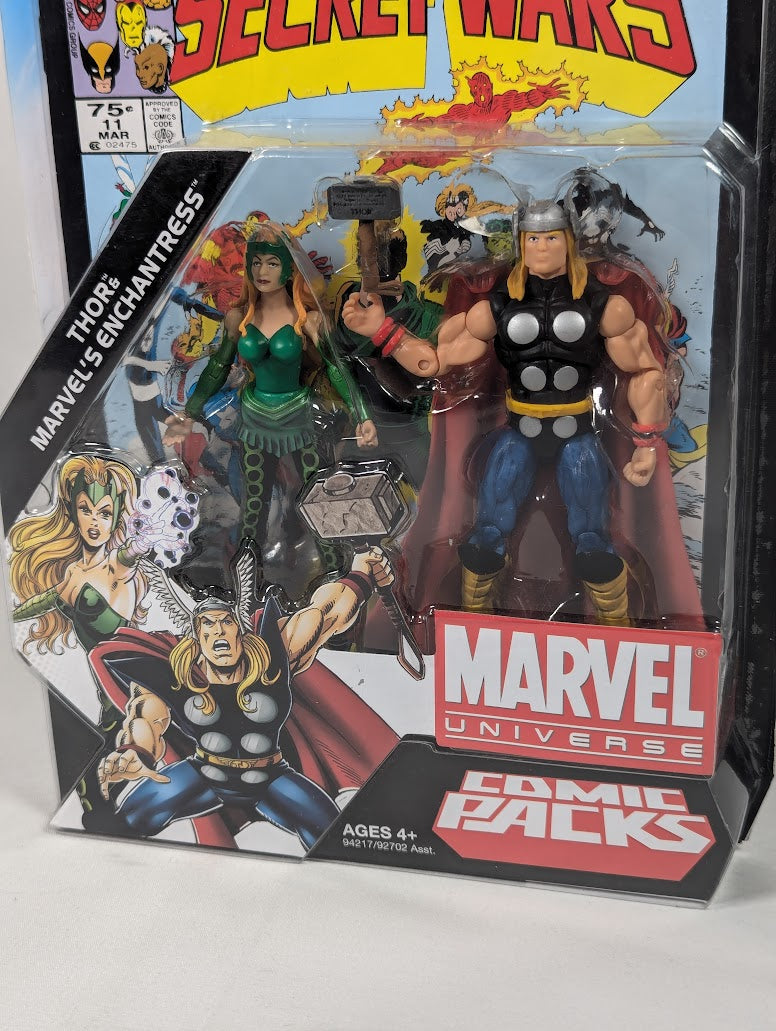 Marvel Universe Comic Packs Thor & Enchantress 2009 Hasbro Action Figure Set