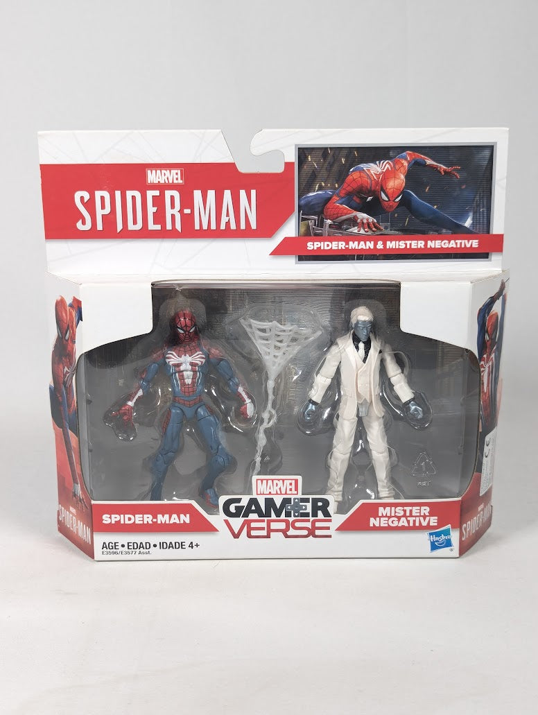Marvel Gamerverse Spider-Man & Mister Negative 3.75" 2018 Hasbro Action Figure Set
