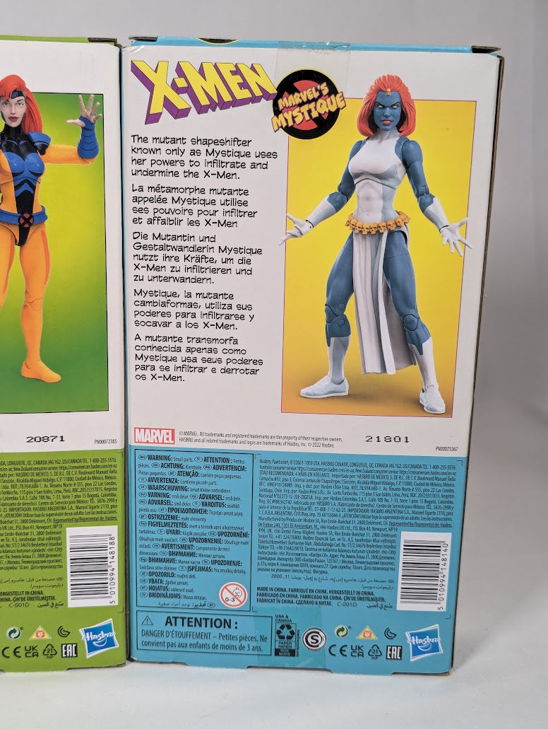Marvel X-Men Jubilee, Jean Grey, Mystique & Morph VHS Series 2022 Hasbro Action Figure Bundle