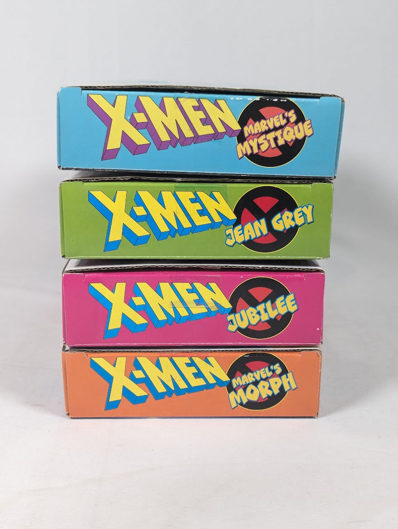 Marvel X-Men Jubilee, Jean Grey, Mystique & Morph VHS Series 2022 Hasbro Action Figure Bundle