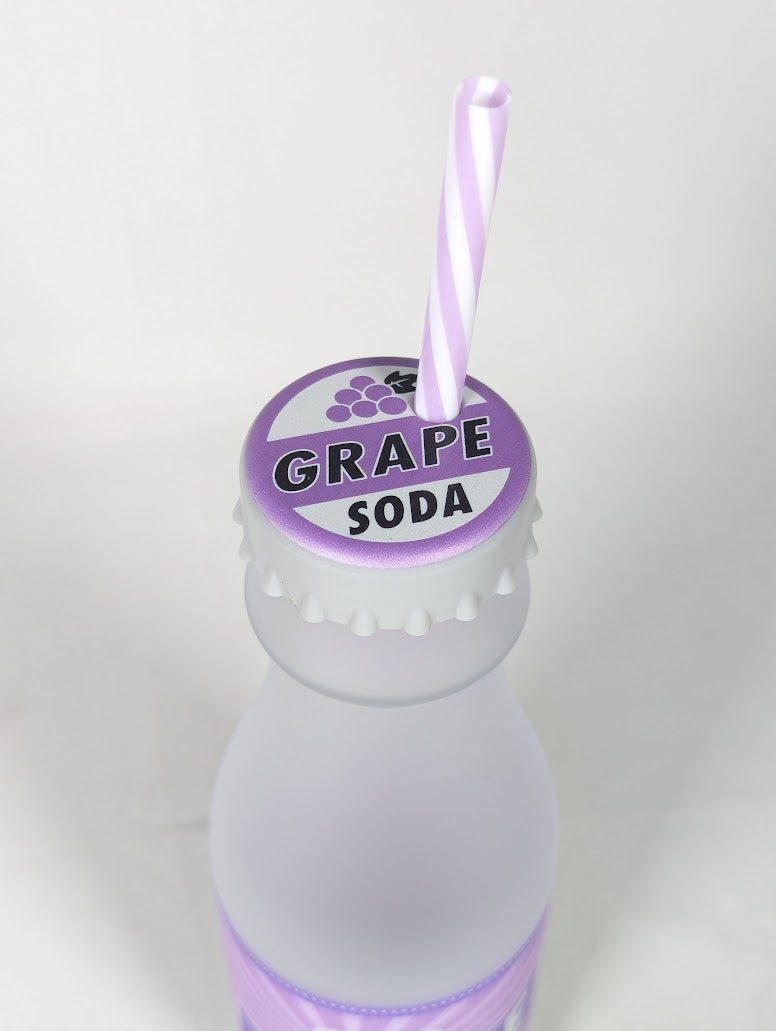 Disney Pixar Up Grape Soda Drink Bottle With Straw (Disney Parks 2024 Exclusive)