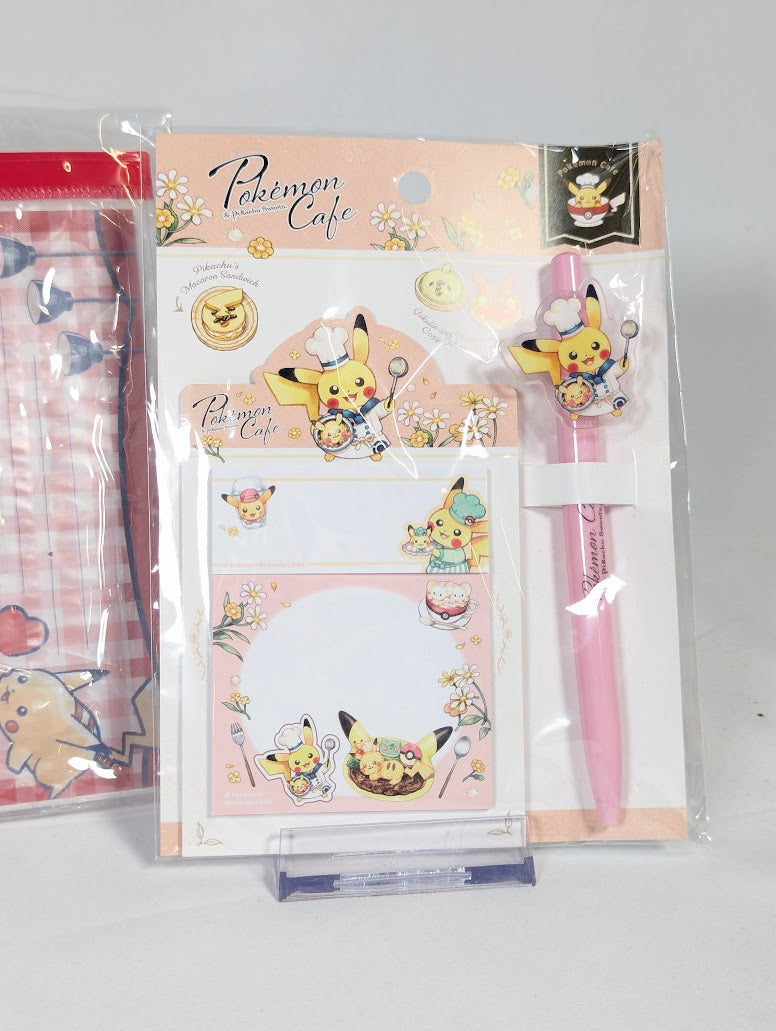 Pokemon Center Cafe Pikachu Diner & Pikachu Sweets Stationery Bundle (Japan Exclusive)