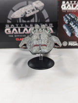 Battlestar Galactica The Official Ships Collection Battlestar Pegasus (Modern) Eaglemoss Model Ship (Incorrect Box and Stand Base)