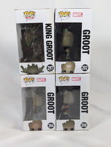 Marvel Guardians of the Galaxy Groot Bundle of 4 Funko Pop! Vinyl Figures
