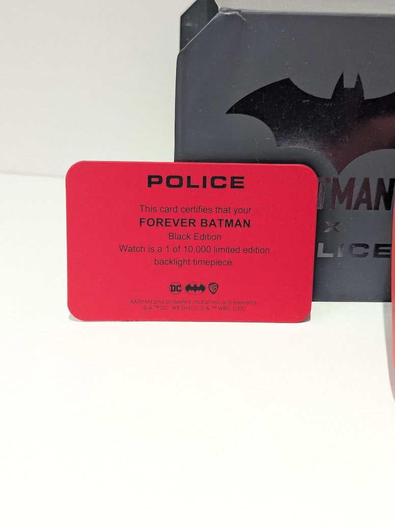 Batman x Police Forever Batman Black Edition Watch 1 of 10,000 Limited Edition