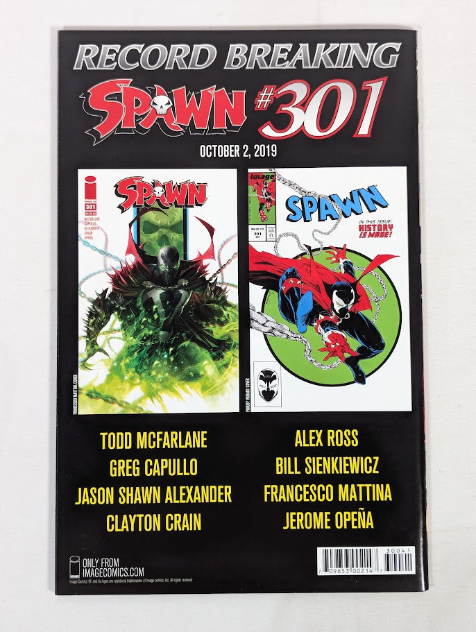 Spawn #300 Cover D Greg Capullo Virgin Variant 2019 Comic Book