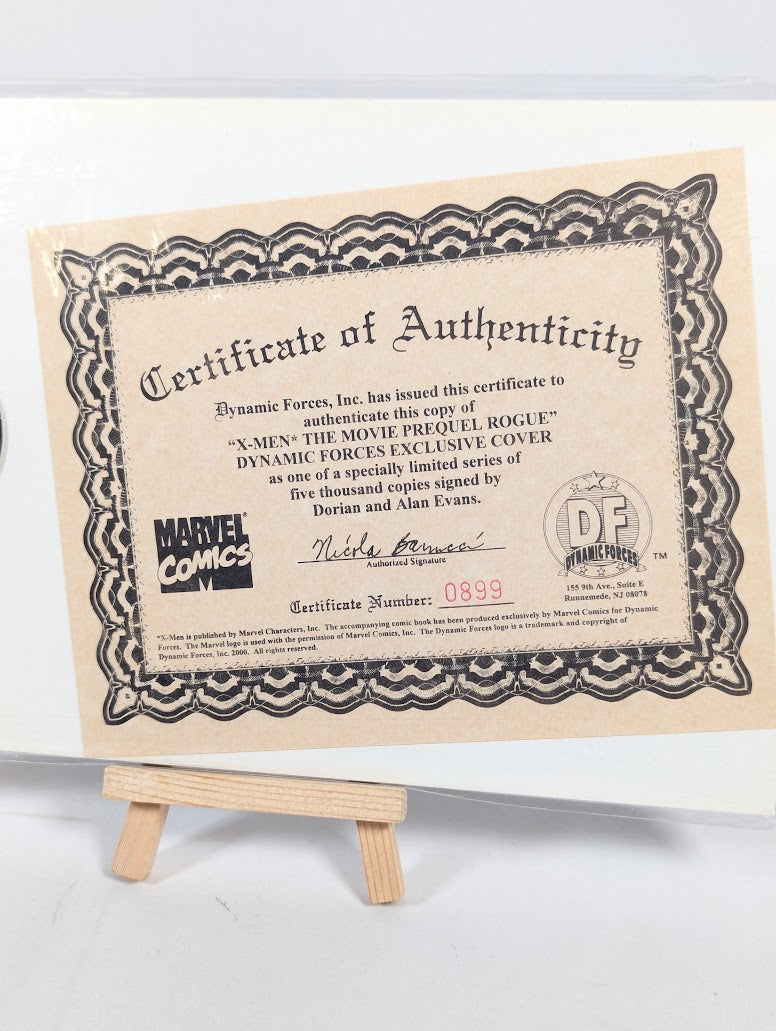 Marvel X-Men The Movie Prequel Rogue Dynamic Forces Variant 2000 Comic Book (Signed by Dorian & Alan Evans) (With CoA)