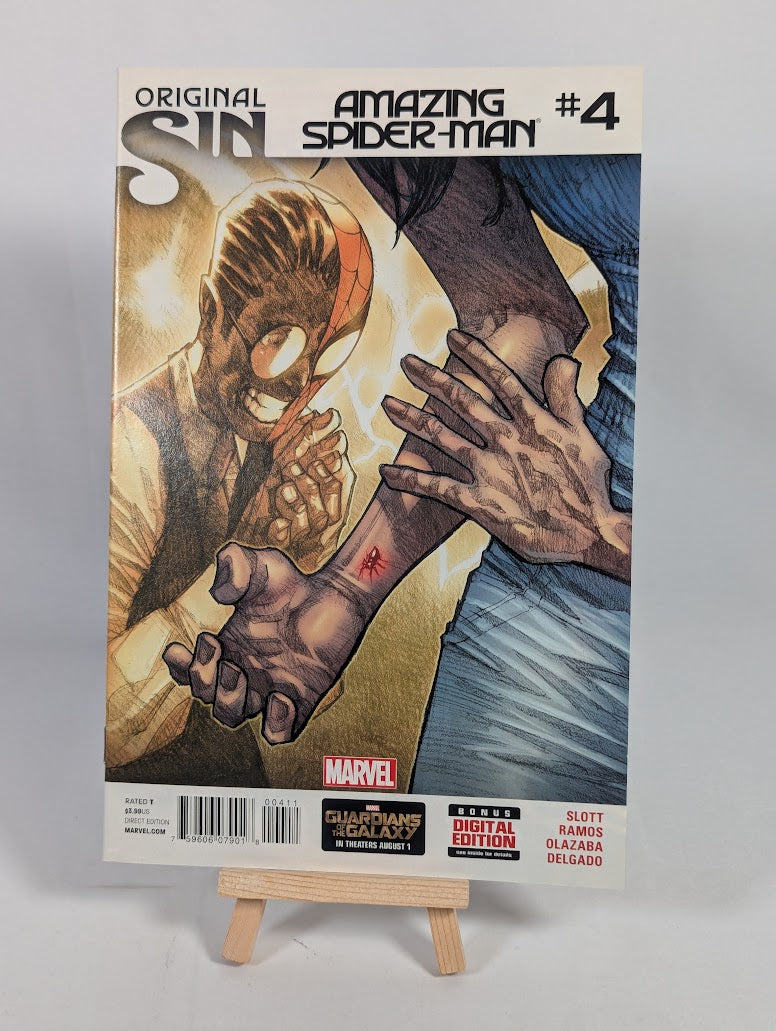 Marvel Original Sin Amazing Spider-Man #4 Cover A Humberto Ramos 2014 Comic Book (First Full Appearance of Cindy Moon / Silk)