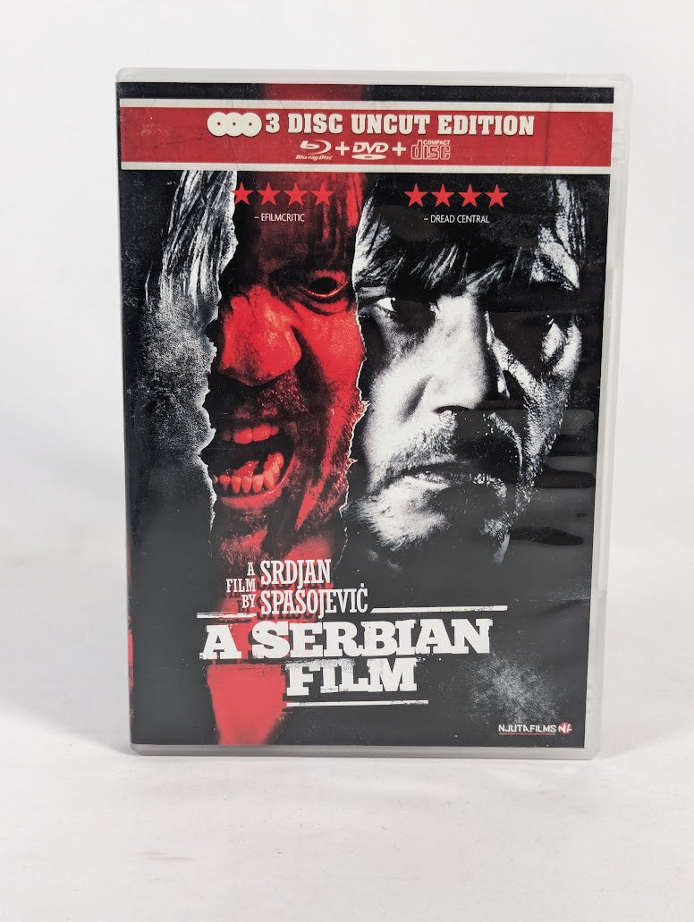 A Serbian Film 3 Disc Uncut Edition Blu Ray, DVD & Soundtrack CD