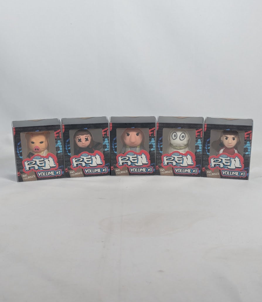 Ren Volume #1 First Edition PVC Figurine Complete Bundle of 5 Figures