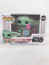 Star Wars The Mandalorian Grogu With Cookies (Flocked) Funko Pop! Vinyl Figure #465