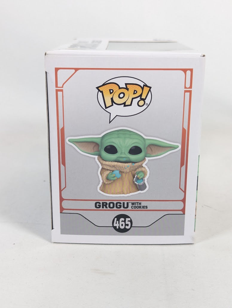 Star Wars The Mandalorian Grogu With Cookies (Flocked) Funko Pop! Vinyl Figure #465