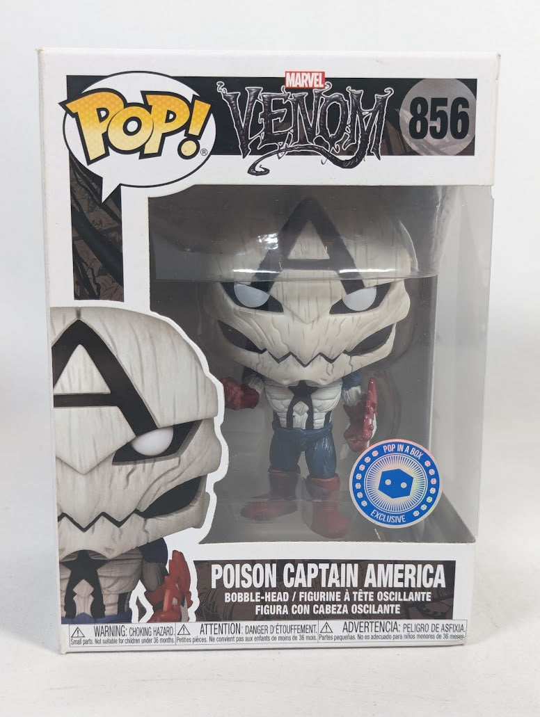 Marvel Venom Poison Captain America (Pop in a Box Exclusive) Funko Pop! Vinyl Figure #856