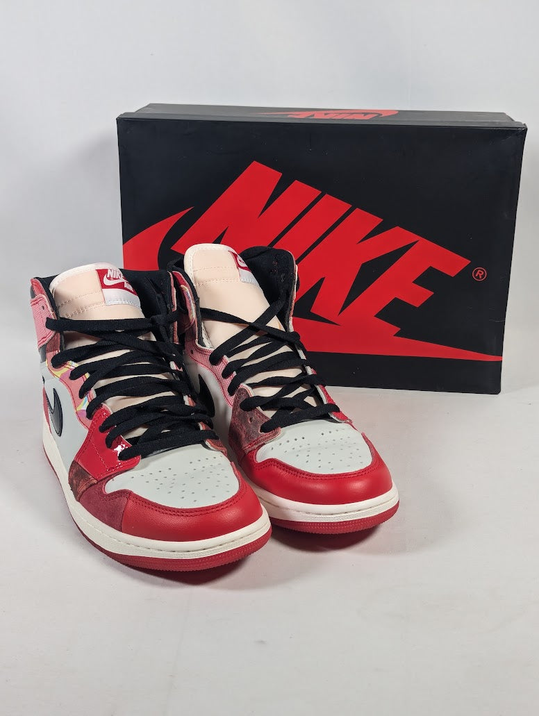 Marvel Spider-Man Across the Spider-Verse Nike Air Jordan 1 High Top UK Size 8 Sneakers