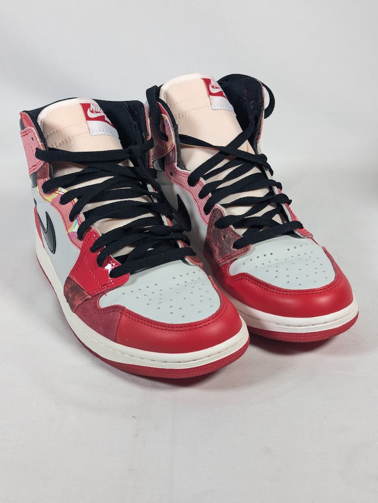 Marvel Spider-Man Across the Spider-Verse Nike Air Jordan 1 High Top UK Size 8 Sneakers