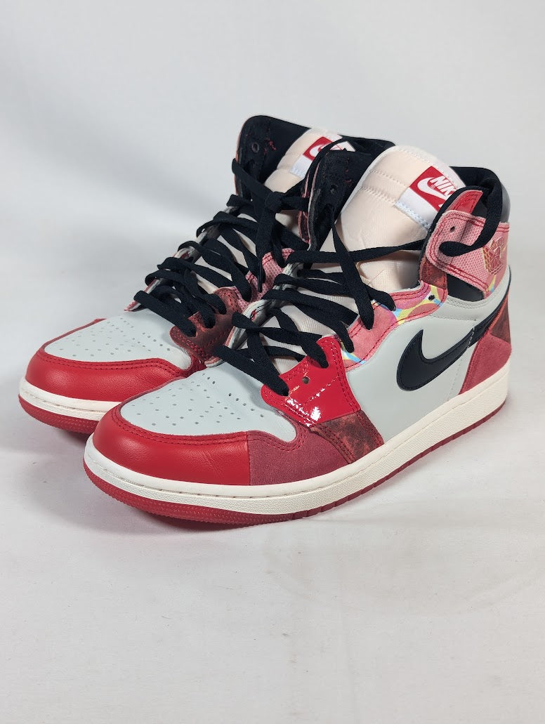 Marvel Spider-Man Across the Spider-Verse Nike Air Jordan 1 High Top UK Size 8 Sneakers