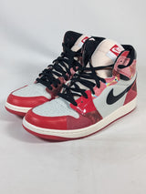 Marvel Spider-Man Across the Spider-Verse Nike Air Jordan 1 High Top UK Size 8 Sneakers