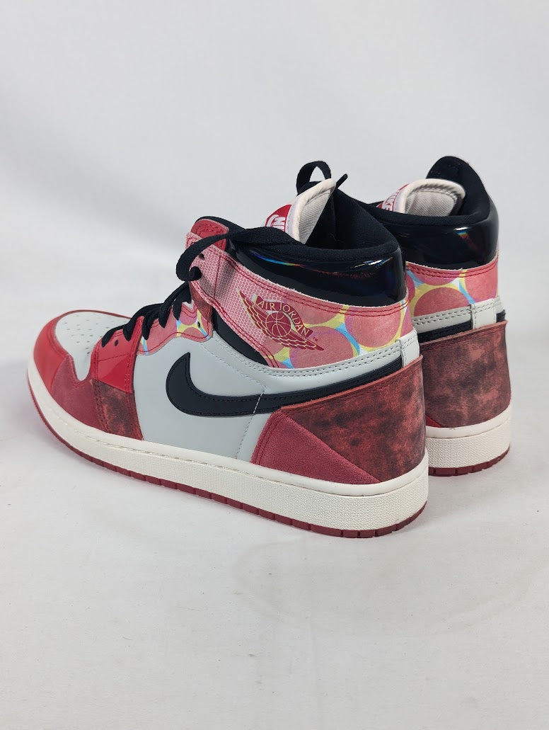Marvel Spider-Man Across the Spider-Verse Nike Air Jordan 1 High Top UK Size 8 Sneakers
