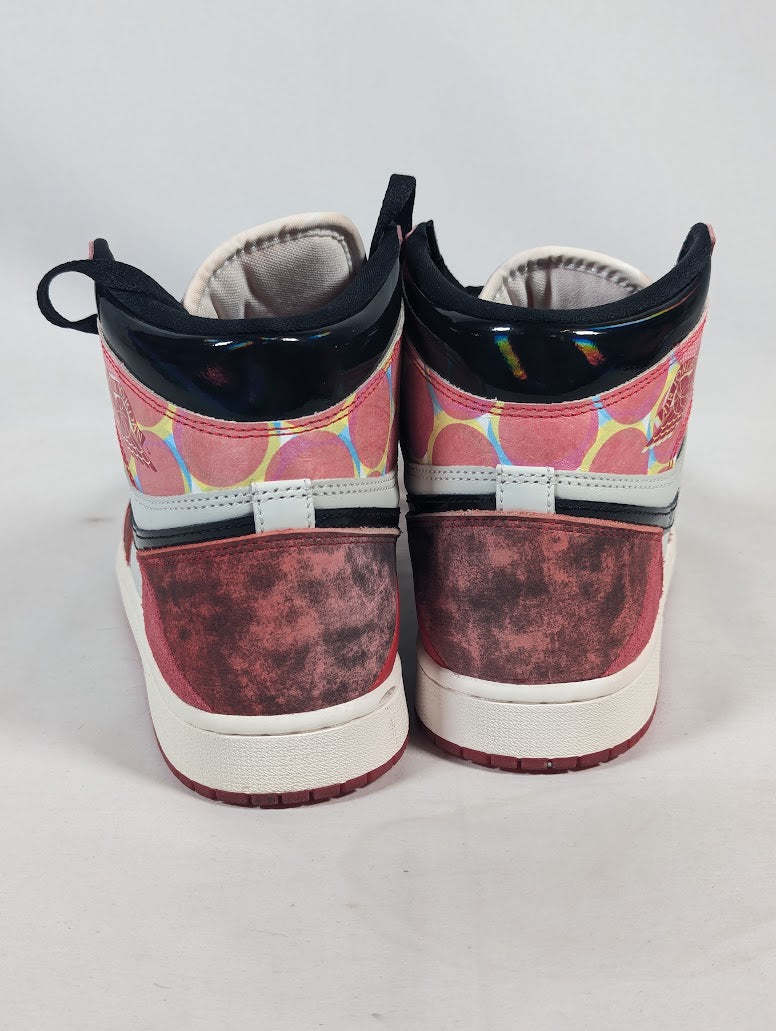 Marvel Spider-Man Across the Spider-Verse Nike Air Jordan 1 High Top UK Size 8 Sneakers