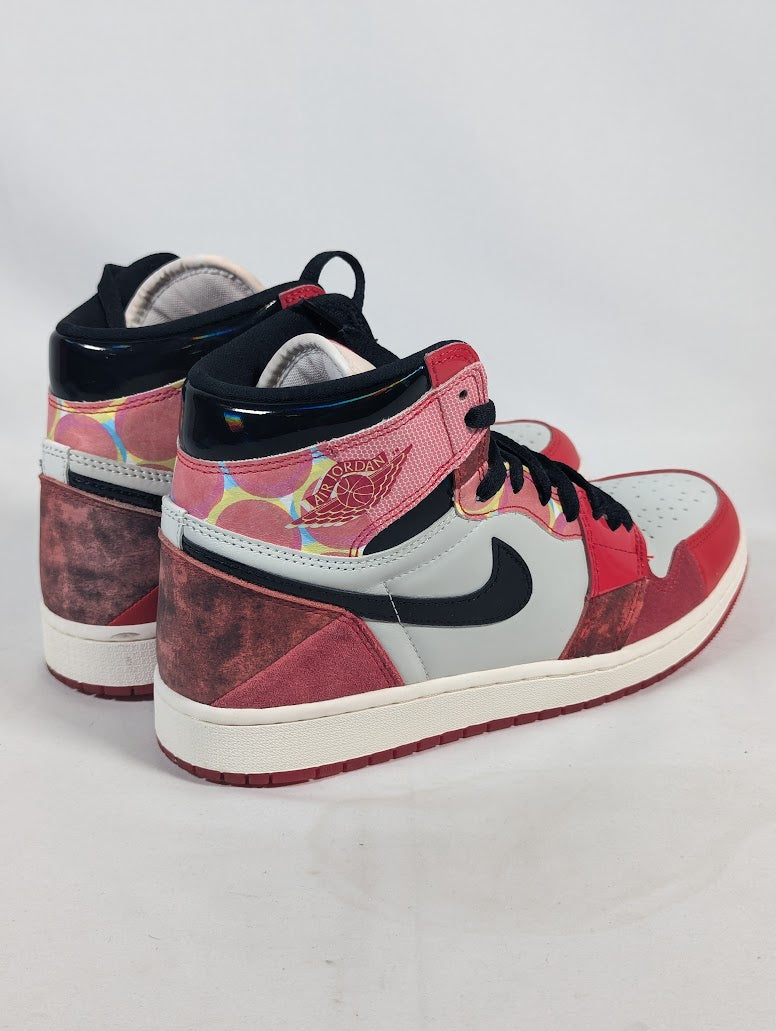 Marvel Spider-Man Across the Spider-Verse Nike Air Jordan 1 High Top UK Size 8 Sneakers
