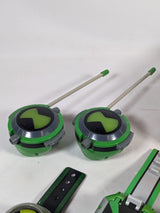 Ben 10 4 Omnitrix Watches, Walkie Talkie, Max's Plumbing Van & Ball Toy Bundle