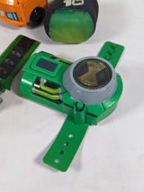 Ben 10 4 Omnitrix Watches, Walkie Talkie, Max's Plumbing Van & Ball Toy Bundle