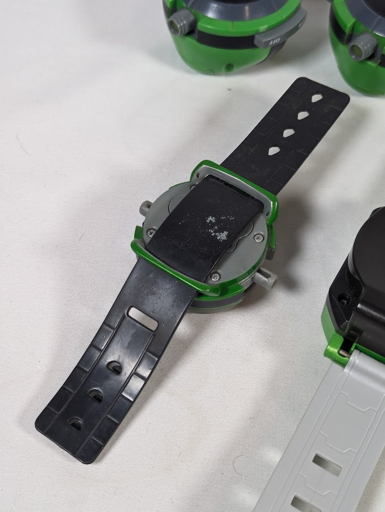 Ben 10 4 Omnitrix Watches, Walkie Talkie, Max's Plumbing Van & Ball Toy Bundle