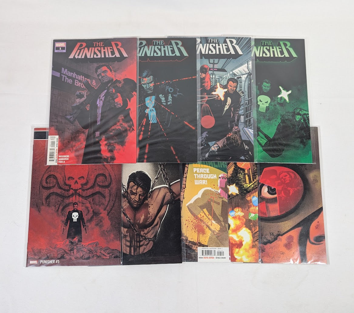 Marvel The Punisher (2018) Issues 1 - 9 Comic Book Bundle