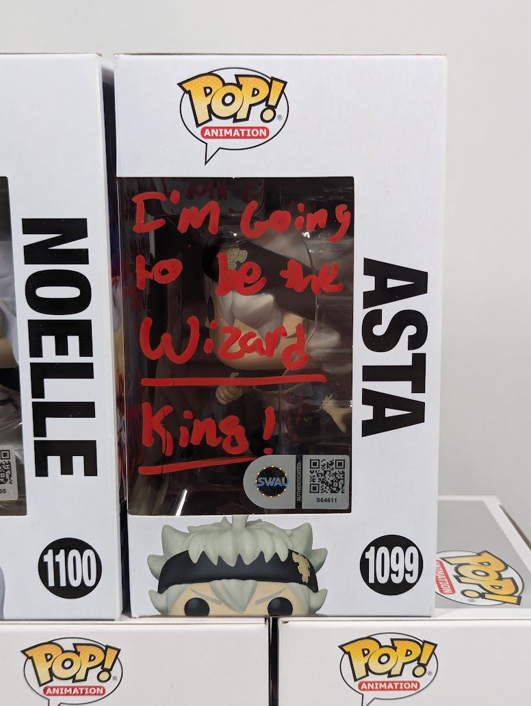 Black Clover Signed Bundle of 5 Funko Pop! Vinyl Figures