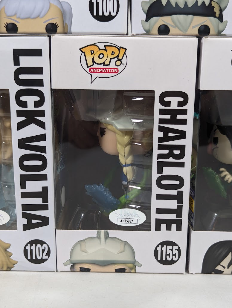 Black Clover Signed Bundle of 5 Funko Pop! Vinyl Figures