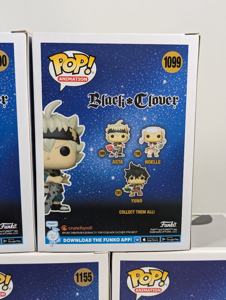 Black Clover Signed Bundle of 5 Funko Pop! Vinyl Figures