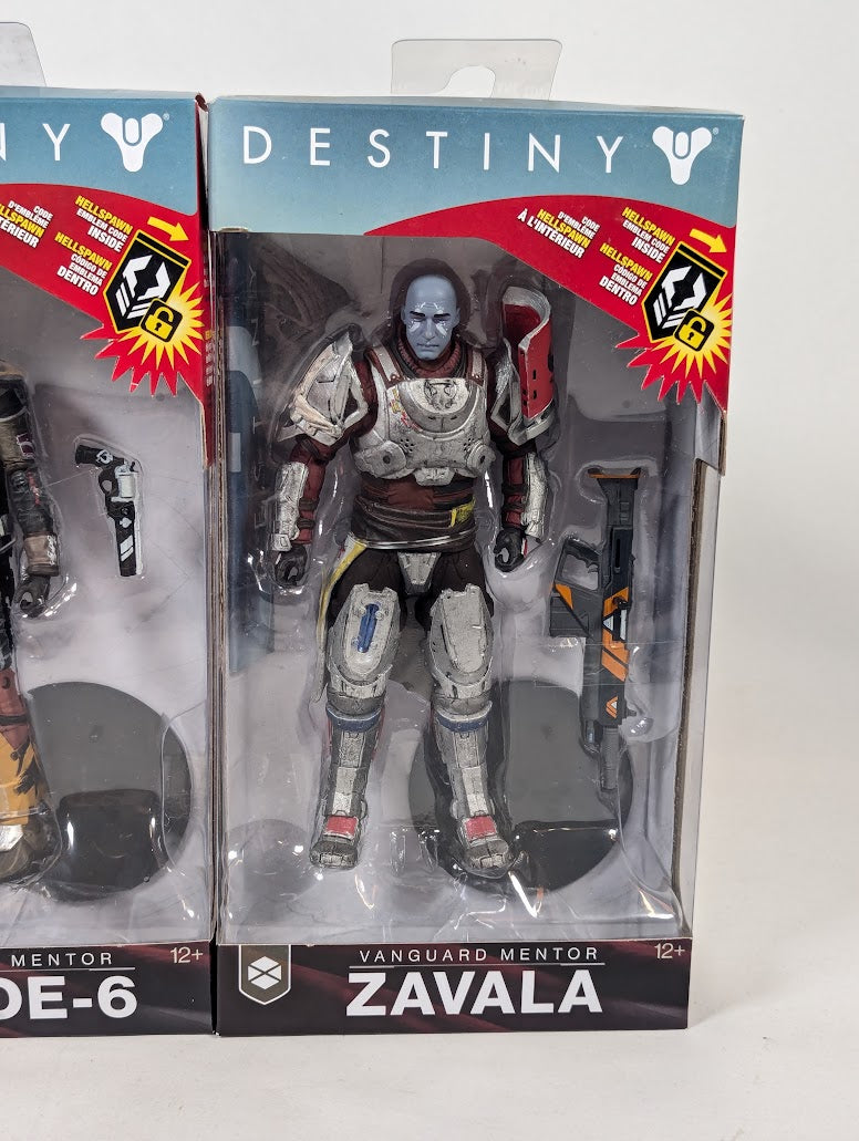 Destiny Ikora Rey, Cayde-6 & Zavala 2018 McFarlane Toys Bundle of 3 Action Figures (With Emblem DLC Codes)
