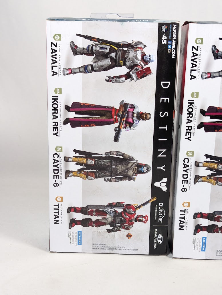 Destiny Ikora Rey, Cayde-6 & Zavala 2018 McFarlane Toys Bundle of 3 Action Figures (With Emblem DLC Codes)