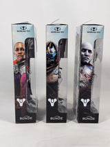 Destiny Ikora Rey, Cayde-6 & Zavala 2018 McFarlane Toys Bundle of 3 Action Figures (With Emblem DLC Codes)