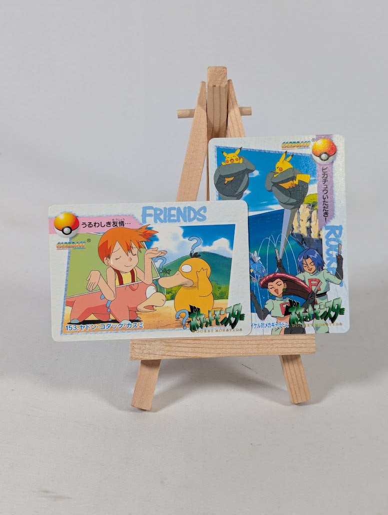 Pokemon Anime Collection Bandai Carddass 1999 Bundle of 2 Trading Cards