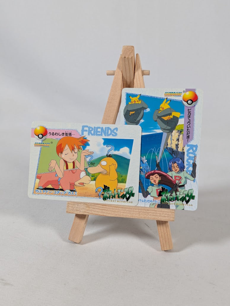Pokemon Anime Collection Bandai Carddass 1999 Bundle of 2 Trading Cards