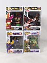 Crash Bandicoot & Spyro the Dragon Bundle of 4 Funko Pop! Vinyl Figures