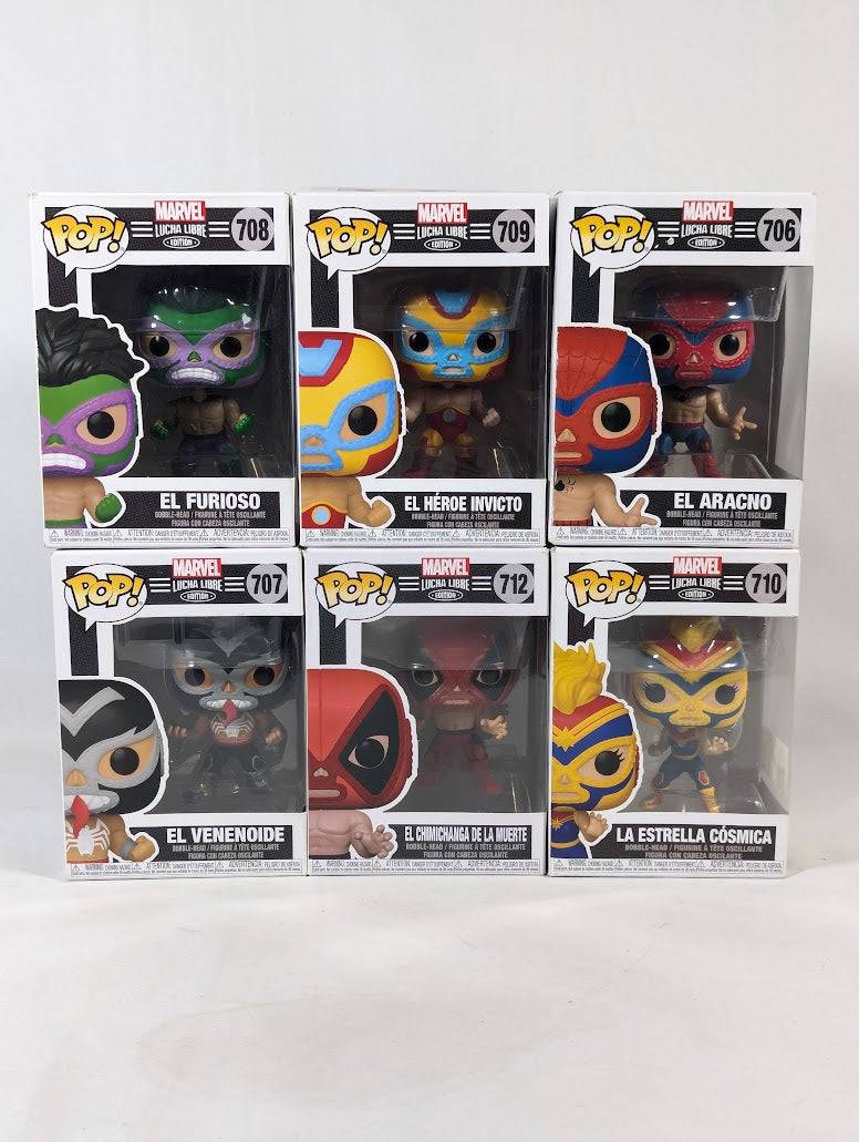 Marvel Lucha Libre Edition Bundle of 6 Funko Pop! Vinyl Figures