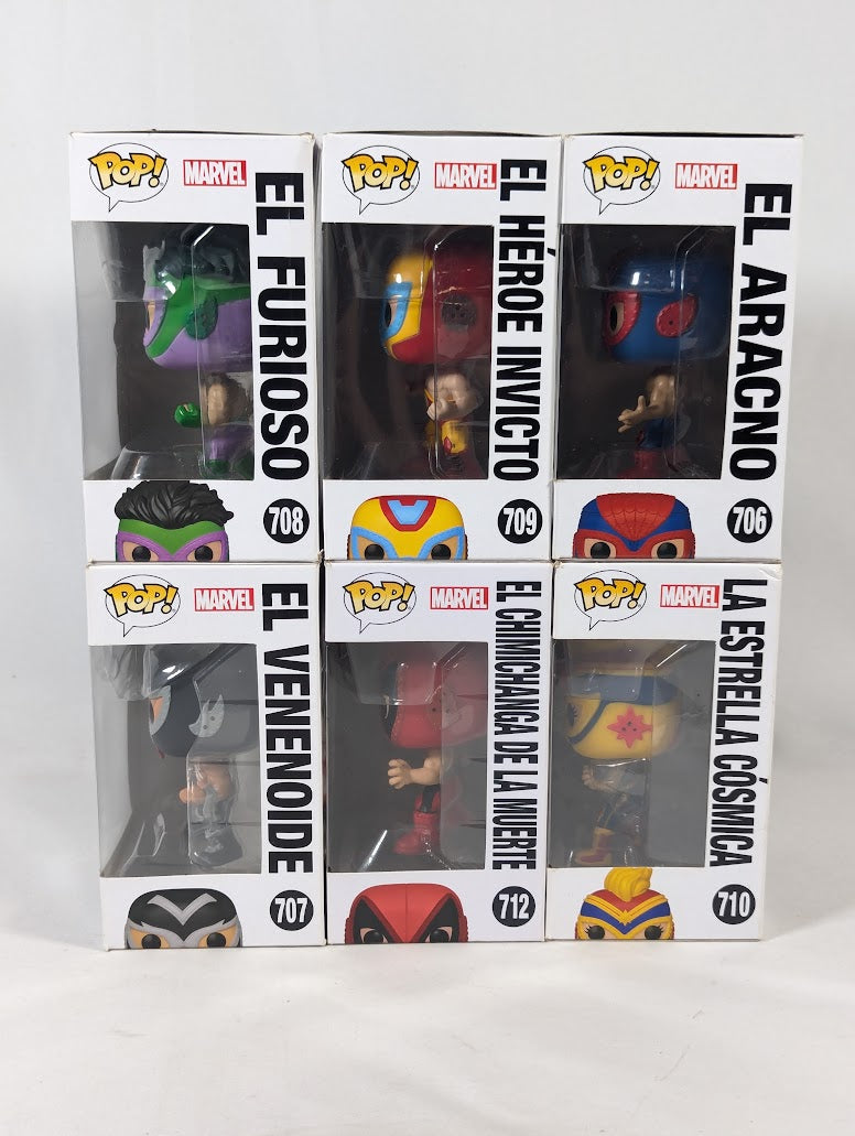 Marvel Lucha Libre Edition Bundle of 6 Funko Pop! Vinyl Figures