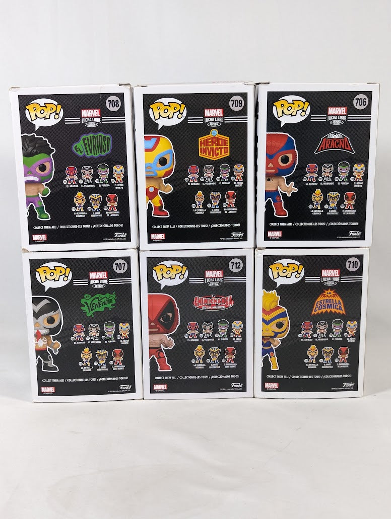 Marvel Lucha Libre Edition Bundle of 6 Funko Pop! Vinyl Figures
