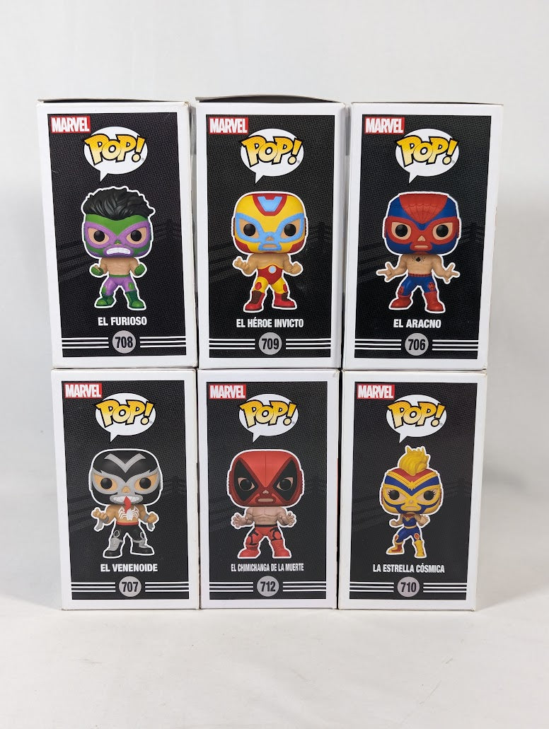Marvel Lucha Libre Edition Bundle of 6 Funko Pop! Vinyl Figures