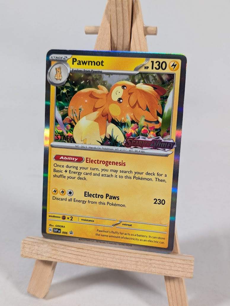 Pokemon Trading Card Game Pawmot 006 (Staff Stamp) NM