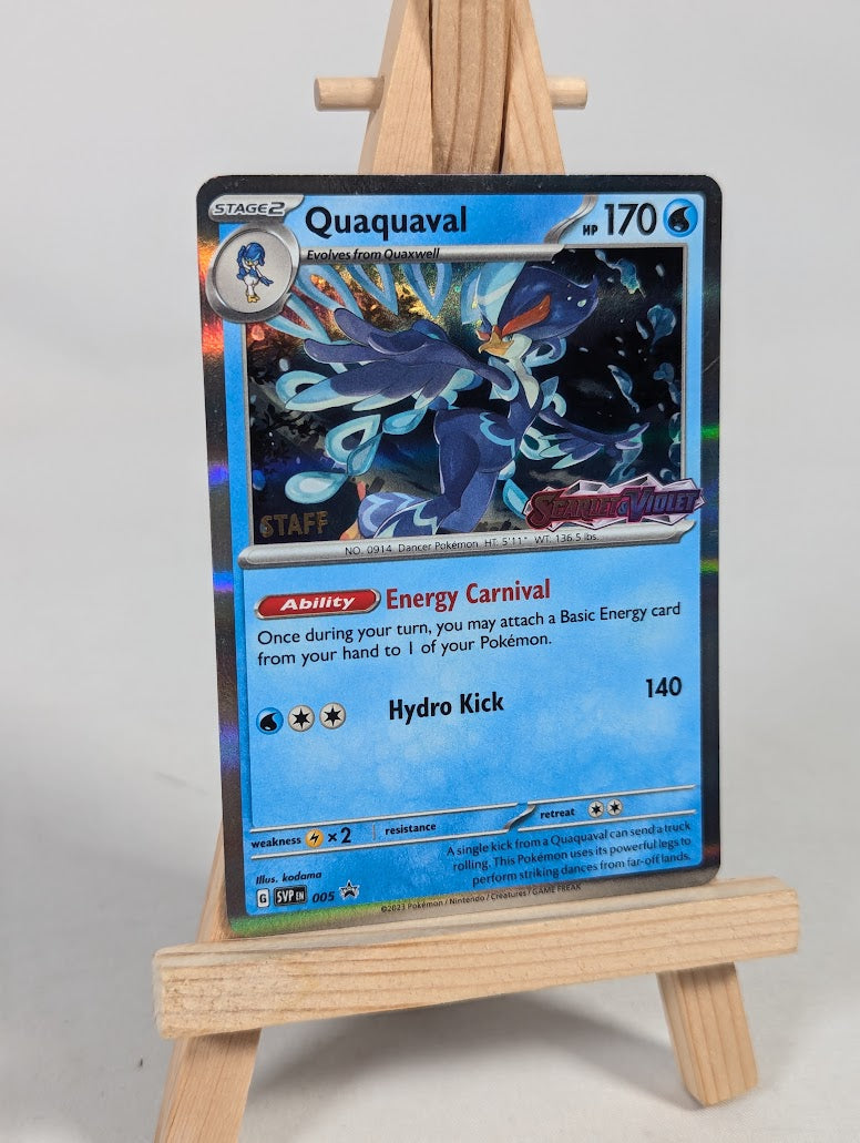 Pokemon Trading Card Game Quaquaval 005 (Staff Stamp) NM