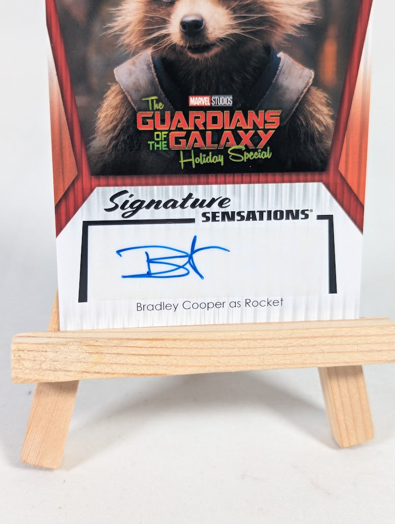 Upper Deck Trading Card Marvel The Guardians of the Galaxy Holiday Special Signature Sensations Signed by Bradley Cooper