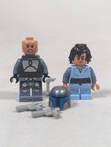 LEGO Star Wars Jango Fett & Young Boba Fett Mini Figure Bundle SW1433 & SW1407 (75409) (No Hair for Jango)