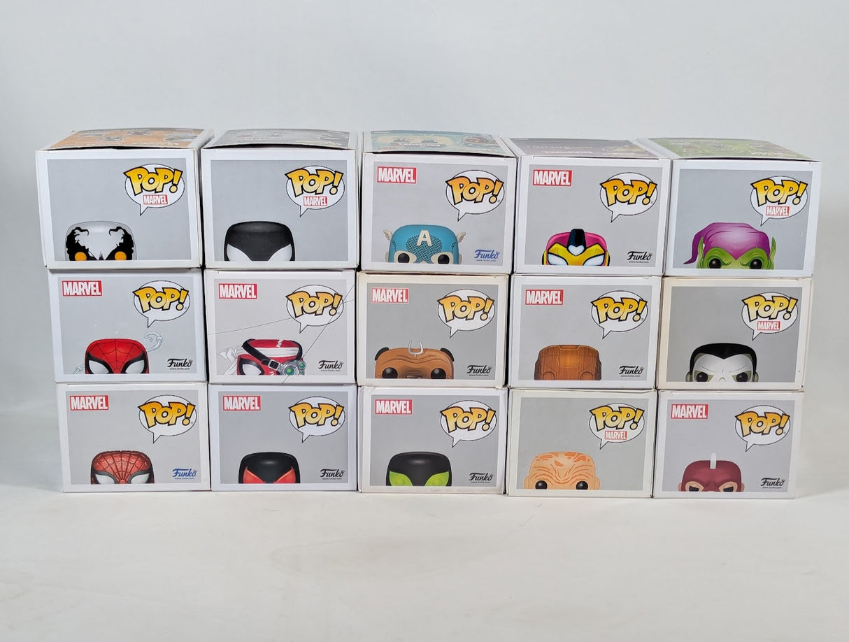 Marvel Universe Bundle of 15 Funko Pop! Vinyl Figures (Spider-Man, Deadpool, Punisher, Iron Man & More)