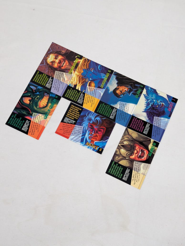 Marvel Masterpieces 1994 Gold Foil Signature Series Bundle of 7 Trading Cards