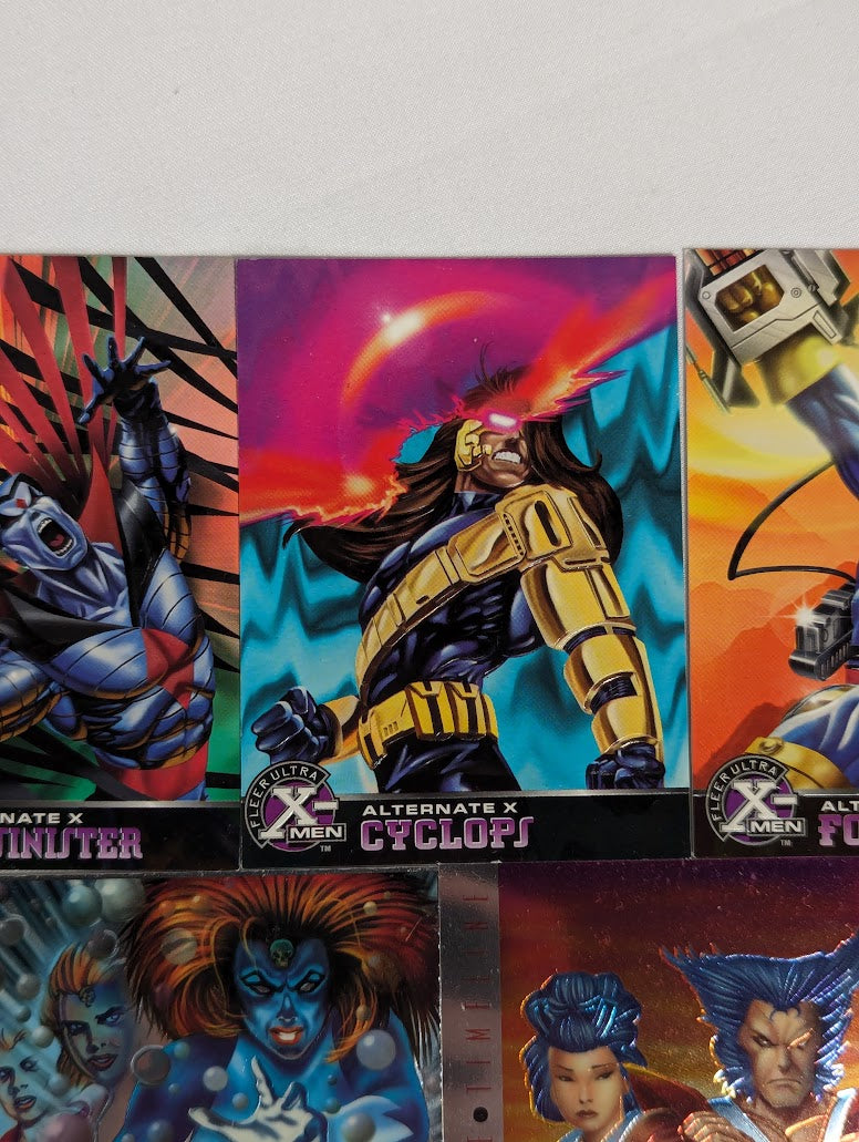 Marvel Fleer 1995 Ultra X-Men Bundle of 9 Trading Cards